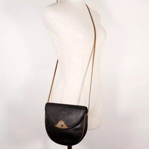 Dior CD logo Shoulder Bag vintage Pochette black Calfskin Women